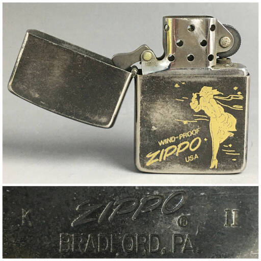 ut11/22 希少 ZIPPO ジッポー 1986年製 VARGA GIRL オイルライター WIND-PROOF 喫煙具 煙草 ジッポ※動作不良　ジャンク