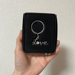 シルバーキーホルダー　love