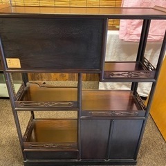 唐木　紫檀　茶箪笥　飾り棚　美品