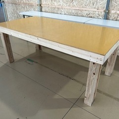 作業台（180×90cm、高さ71cm）テーブル 廃材 コンパネ...