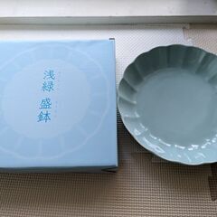 【たち吉】浅緑 盛鉢　※新品、未使用