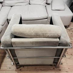 1人掛けソファ コーデュロイ布地ファブリックラウンジ