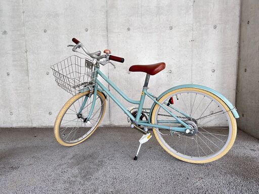 TOKYO BIKE Jr. Step ブルージェイド●カゴ・ベル・泥除け・オリジナルキーロック付き●引き取り限定●東京都世田谷区●130cm