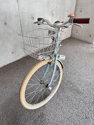 TOKYO BIKE Jr. Step ブルージェイド●カゴ・ベル・泥除け・オリジナルキーロック付き●引き取り限定●東京都世田谷区●130cm