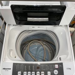 洗濯機　No.6182　ハイセンス　2019年製　5.5kg　HW-T55C　【リサイクルショップどりーむ荒田店】