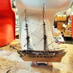 LEXINGTON 木製帆船型模型 軍艦レトロオブジェ ●BA0...