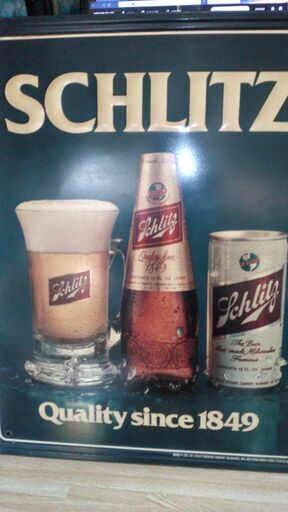 1981年　シュリッツビール　メタル　ポスター