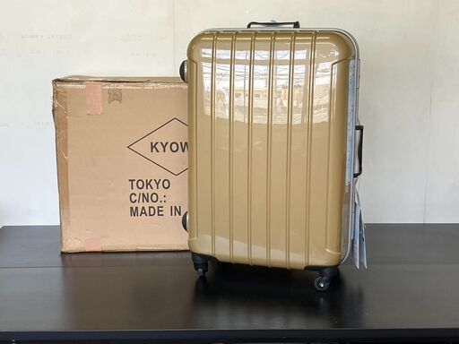 新品未使用★68L スーツケース ポリカーボネート KYOWA バブルゴールド 1週間前後 カギあり TSA LOCK