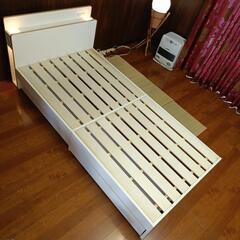 オシャレなシングルベッド マットレス&引き出し付き