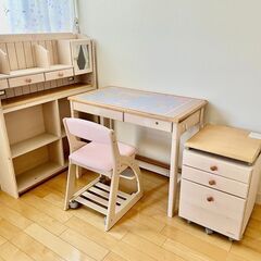 【ほぼ新品】コイズミ学習デスク3点セット＋椅子