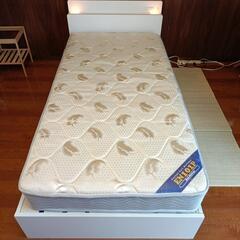 オシャレなシングルベッド マットレス&引き出し付き