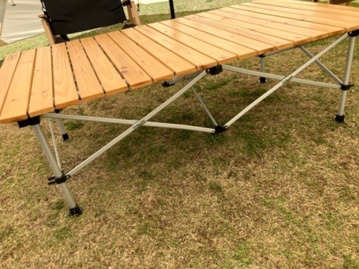 廃盤商品 コールマン ナチュラルウッドロールテーブル 125センチ 廃盤