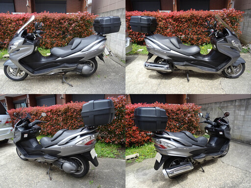 スカイウェイブ 250 CJ44A ETC付 GIVIキャリア/47Lリアボックス装着