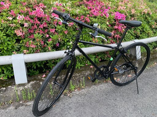 クロスバイク No767 エコNo16074X 自転車 クロスバイク 28インチ 黒 