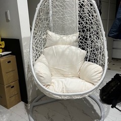 近場でしたら配送無料 中古 ハンギングチェア ホワイト