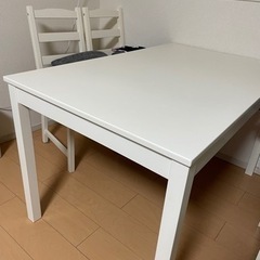 【決まりました】IKEA ダイニングテーブル　チェア　4脚　座布...