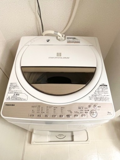 TOSHIBA 洗濯機　2017年製　AW-6G5 動作確認済