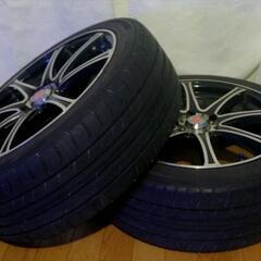 [取引中]間もなく終了！格安出品‼️215/45R17アルミホイール夏タイヤ4本セット。プリウスなど