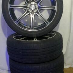 [取引中]間もなく終了！格安出品‼️215/45R17アルミホイール夏タイヤ4本セット。プリウスなど