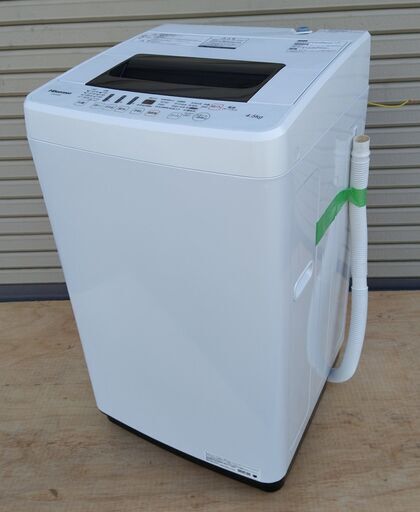 ハイセンス 4．5kg 全自動洗濯機 エディオンオリジナル ホワイト [HW-E4502]2019年製