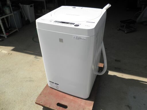 シャープ ４．５kg 全自動洗濯機  ES-G4E5２０１７年 美品 無料配送（つくば市から２０キロまで
