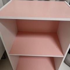 【無料】ニトリ　2段カラーボックス　ピンク