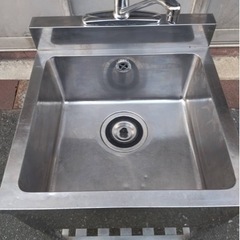 業務用 一層シンク 一槽シンク 蛇口付き 幅600×奥600×高さ800 バック