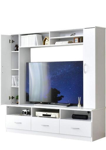 ■値下げ!!!■　★テレビ台★壁面収納　幅160cm　ホワイト　大型商品