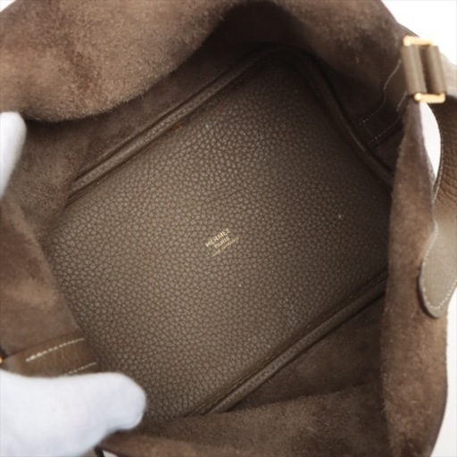 エルメス　バック エルメス ピコタンロック PM 18 トリヨン エトゥープ ＆ゴールド金具 Z