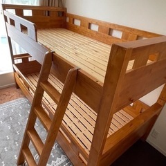 決まりました。2段ベッド　木製