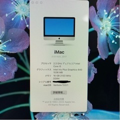 iMac/21.5-inch/メモリ16GB/ストレージ1TB/Core i5