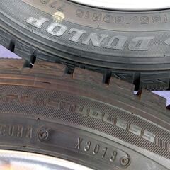 冬 ハスラー キャスト kei ケイ フレア【富山】ダンロップ 日本製 165/60R15 スタッドレス タイヤ 15インチ 中古 4本 スズキ ダイハツ マツダ