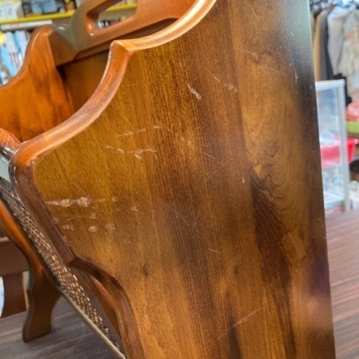 昭和レトロ】カリモク家具のマガジンラック 木製 オールドカリモク