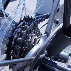 自転車 26インチ 黒 6段切替 シティサイクル NOCTURNE V LEDライト 