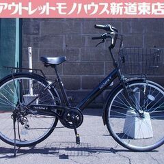 自転車 26インチ 黒 6段切替 シティサイクル NOCTURN...