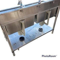 MARUZEN マルゼン⭐️2槽シンク ステンレス 蛇口付き