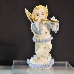 【愛品倶楽部柏店】アイリッシュドレスデン 天使のフルート 陶器人形 