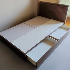 ♪ニトリ セミダブルベッド 収納付 札幌♪