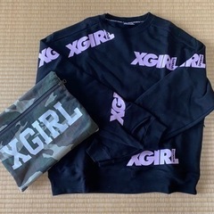 X-girlsportsトレーナーとクラッチバッグ