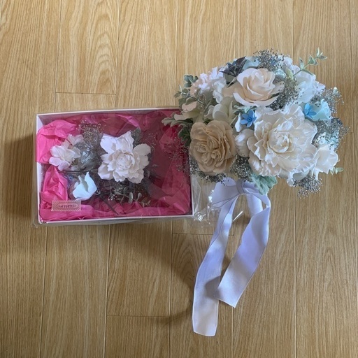 クレイフラワーブーケ　結婚式