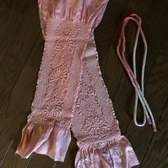 お値下げ！薄ピンク色の絞り帯揚げと帯締めのセット　春にぴったり！
