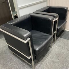 中古☆応接5点セット】ル・コルビュジェ LC2 ソファー4点 ＋ 応接テーブル
