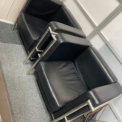 中古☆応接5点セット】ル・コルビュジェ LC2 ソファー4点 ＋ 応接テーブル