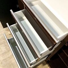 幅140㎝　高さ　205㎝　キッチンボード　食器棚　ダークブラウン　ソフトクローズ