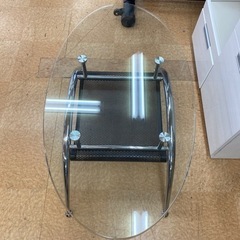 玉子型が可愛い🥚💖 楕円形ガラスセンターテーブル