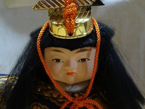 その他 五月人形 木目込み人形 兜車付き 高級品