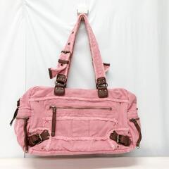 ☆T2528☆ ピンクデニム地 バッグ SAC COMPANY ...