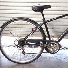 自転車中古　クロスバイク　Fermata　外装6段変速　オートライト　カゴ鍵付き　タイヤ27インチ　カラーブラック
