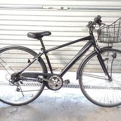 自転車中古　クロスバイク　Fermata　外装6段変速　オートライト　カゴ鍵付き　タイヤ27インチ　カラーブラック