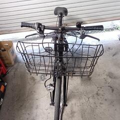 自転車中古　クロスバイク　Fermata　外装6段変速　オートライト　カゴ鍵付き　タイヤ27インチ　カラーブラック